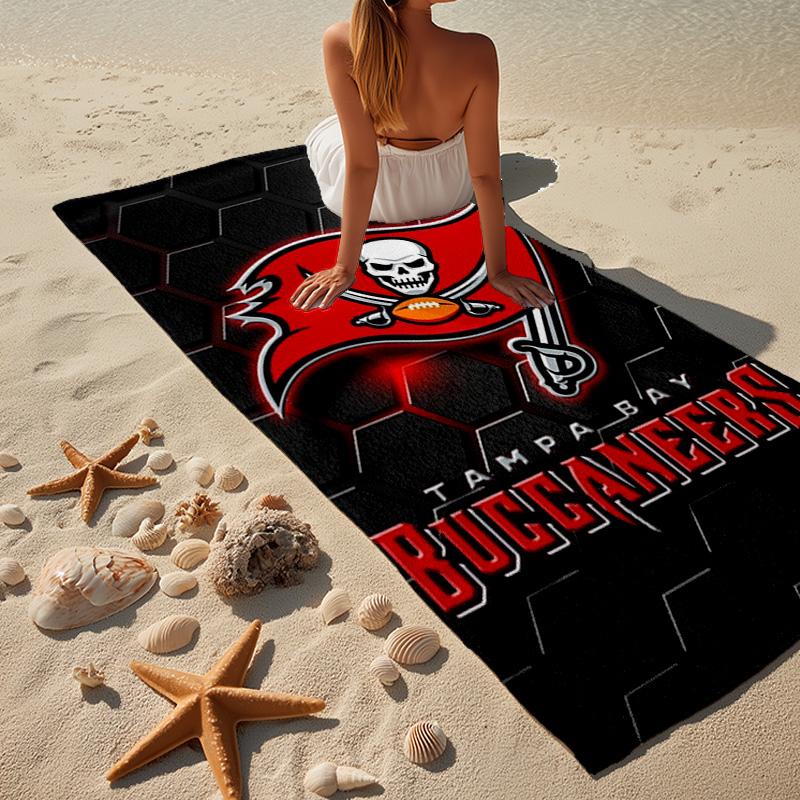 Buccaneers Team Spirit Microfiber Beach Towel, Lightweight And Quick-Dry, for Summer Travel, Beach Essential, Swimming Pool