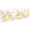Set of 4 Plastic Stars 7 Cm Gold [SM-A09070GD]