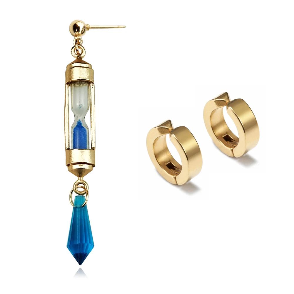 Anime The Case Study of Vanitas Vanitas Earrings No Karte Props Hourglass Earrings Ear Cuff Studs Clip Cosplay Jewelry Gifts