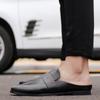 Loafere Jumătate din Piele pentru Bărbați Papuci Glisante Loafer Pantofi Mules Respirabili pentru Bărbați în Aer Liber Pantofi Jumătate Casual Ușori 2025