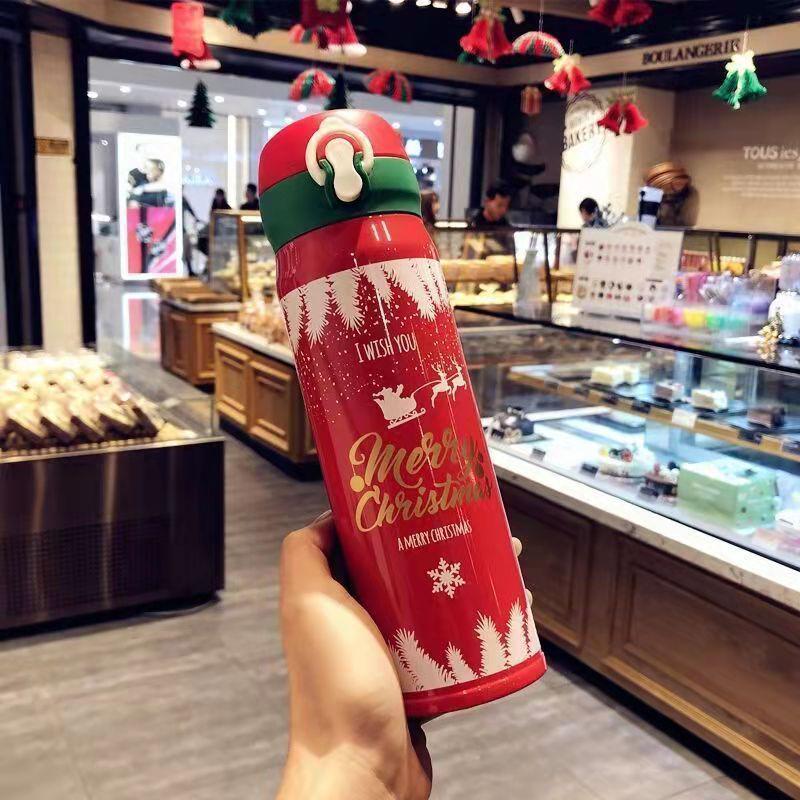 

Cartoon Thermos Cup Gift Set: High-Quality New Year & Christmas Style for Girls 350ml