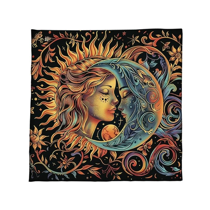 Practical Foldable Tarots Cloth Easy To Clean Velvets Divination Mat Fabric Texture Suitable for Spiritual Practices