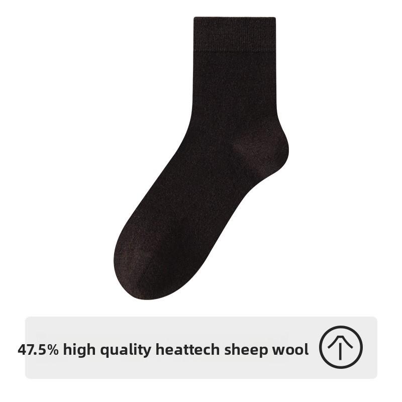 Male Winter Thickened Warm and Cold Non Foot Wool Tube Socks