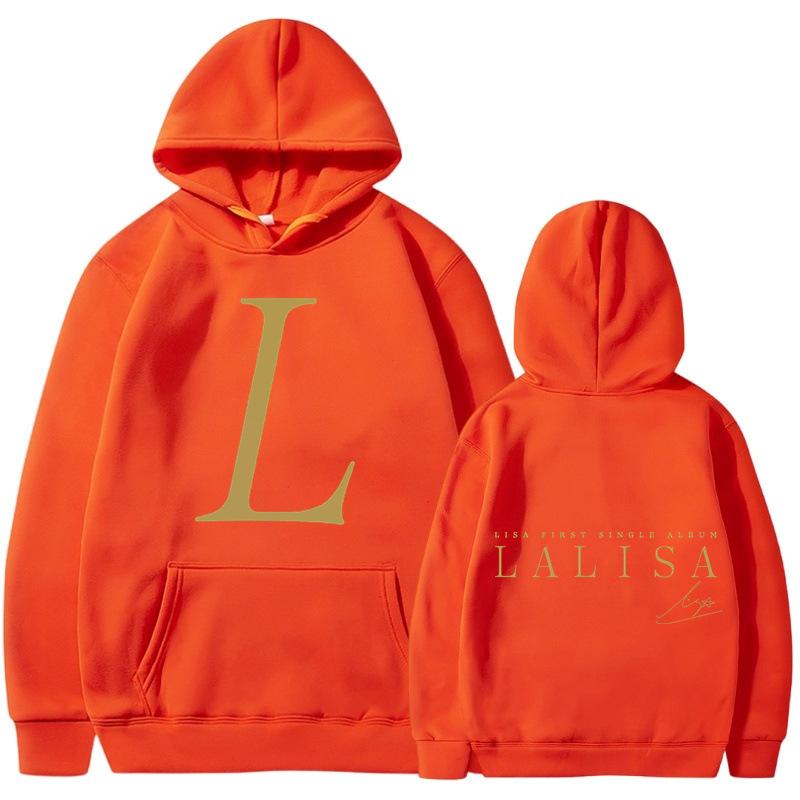 LISA SOLO Debut Album LALISA Surrounding the Same Hoodie Spring Autumn and Winter Kpop Pullover Casual Sweater