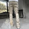 Men's Casual Mid-Rise Washed Trousers Retro Straight Slim Fashion Jeans