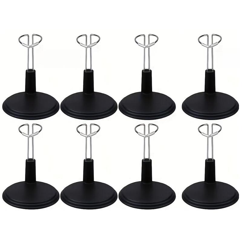

8pcs Adjustable Doll Stands Portable Display for Toys Dolls and Collectibles Dolls Holders Secure Display Compact Peg Stand
