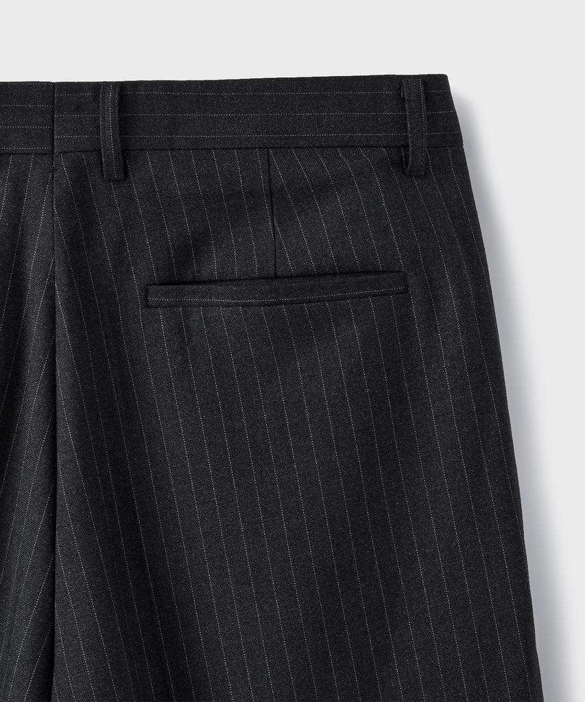 Beulaendideu Essential Wide Slacks [Charcoal Stripe]