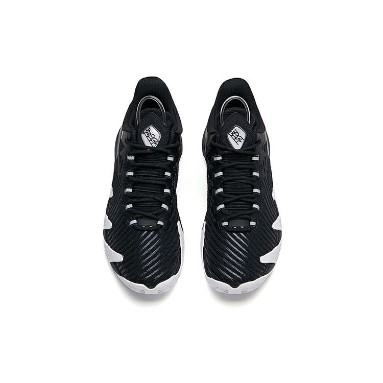Anta Reverse Blade Low Basketball Shoes Men Sneakers Black 112121616S-2