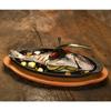 Lava Cast Iron Oval Fish Plate. 1-Handle, 15X29cm.