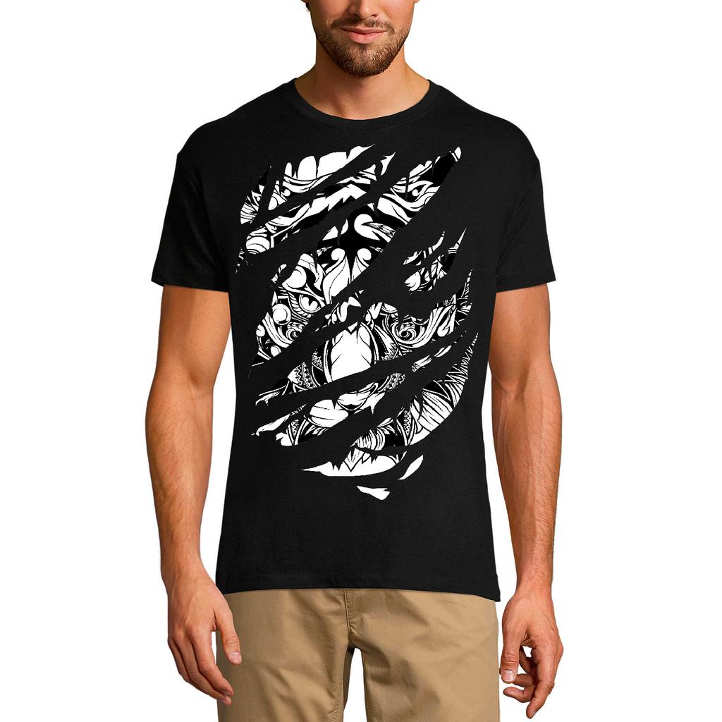 Camiseta Rasgada para Hombre Angry Tiger Mad Graphic Vintage