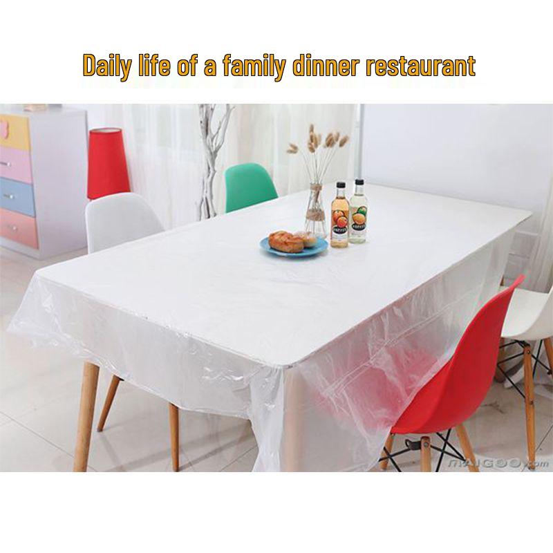 Red Disposable Plastic Tablecloths - 10 Pack for Square & Round Tables, Ideal for Home, Weddings, Banquets, Catering, and Restaurants