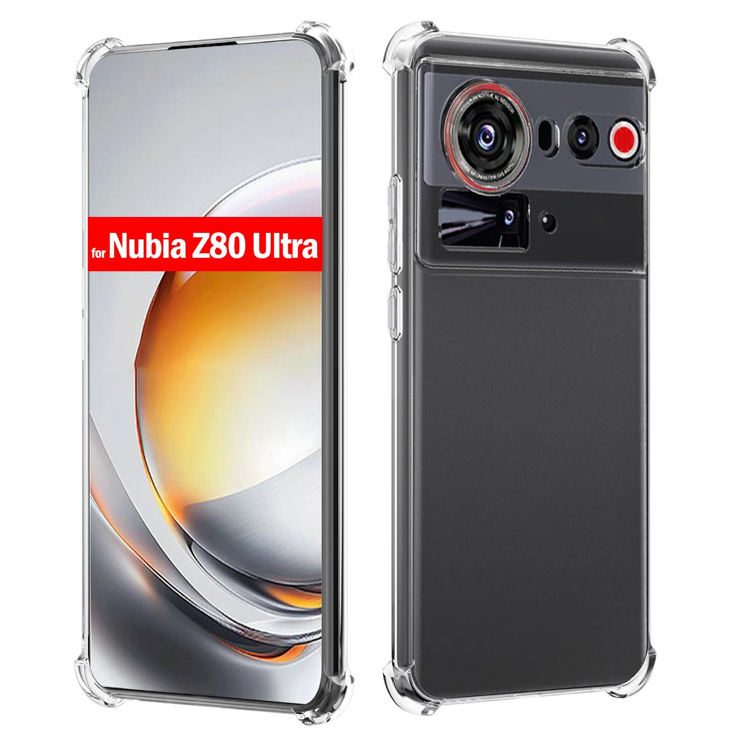 

Прозрачный чехол из ТПУ для Nubia Z80 Ultra 5G Чехол Ударопрочный для телефона с защитой четырех углов Fundas Capa Coque for Nubia Z80 Ultra чистый