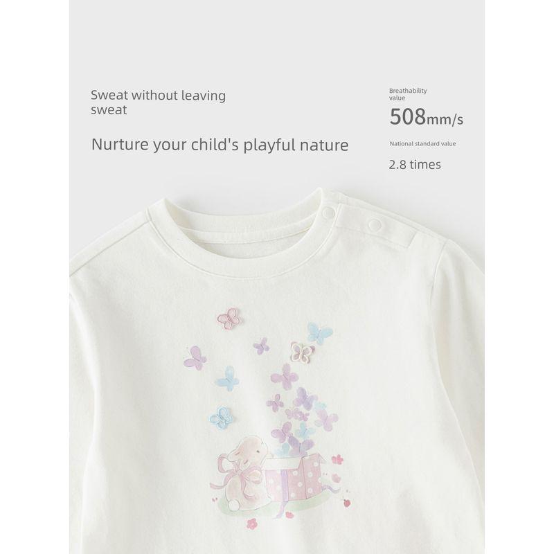 David Bella Children's Long-Sleeve T-Shirt 2026 Spring New Style Girls' Base Shirt Baby Pure Cotton Stylish Top Class a