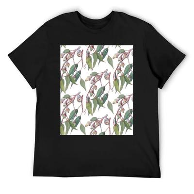 Australian Native Eucalyptus Tree Branch Watercolour T-Shirt Graphic Shirts Short Sleeve Tee Rapper Graphic Tees Men Clothing