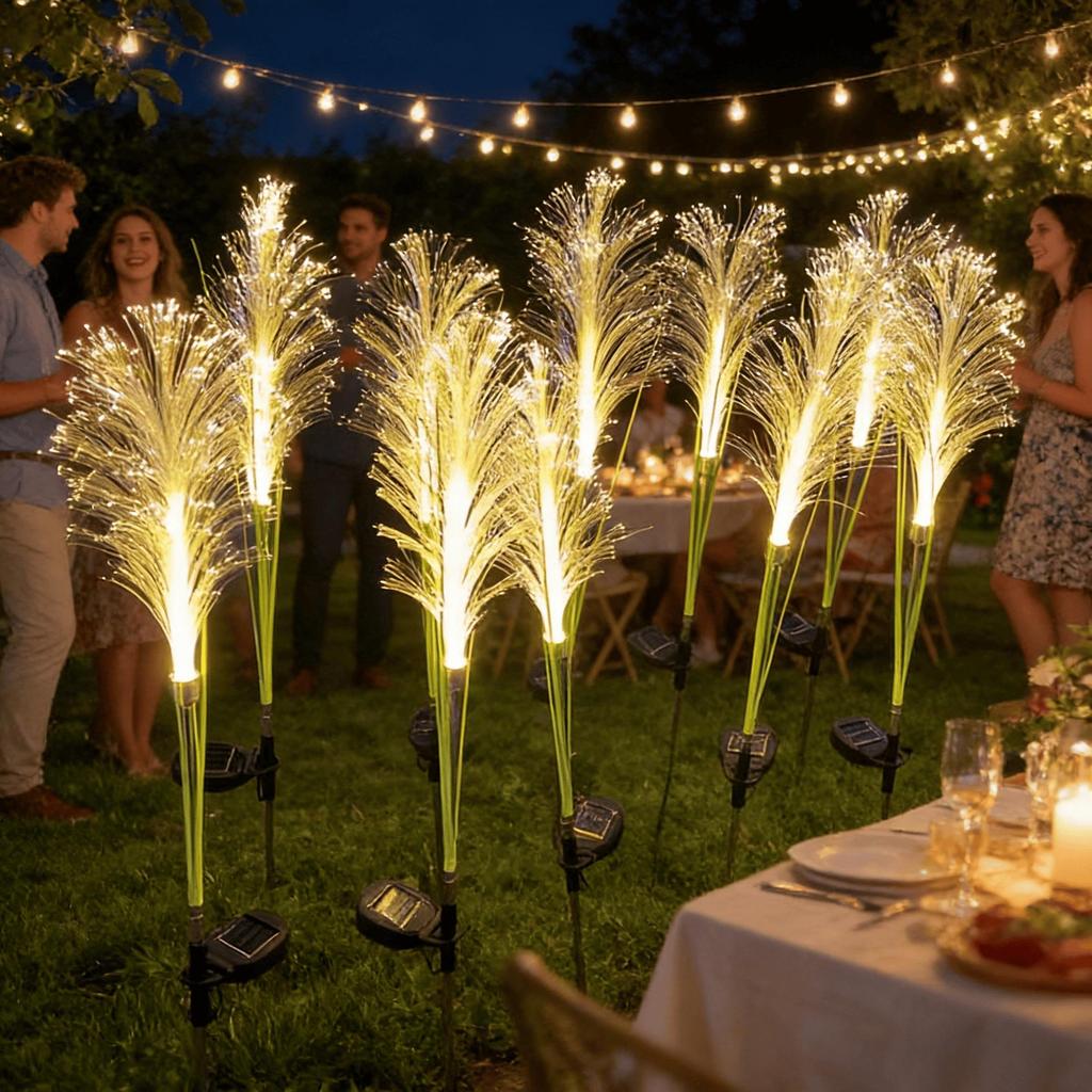Crossled Outdoor Solar Dandelion Stake: Colorful Garden Atmosphere Light