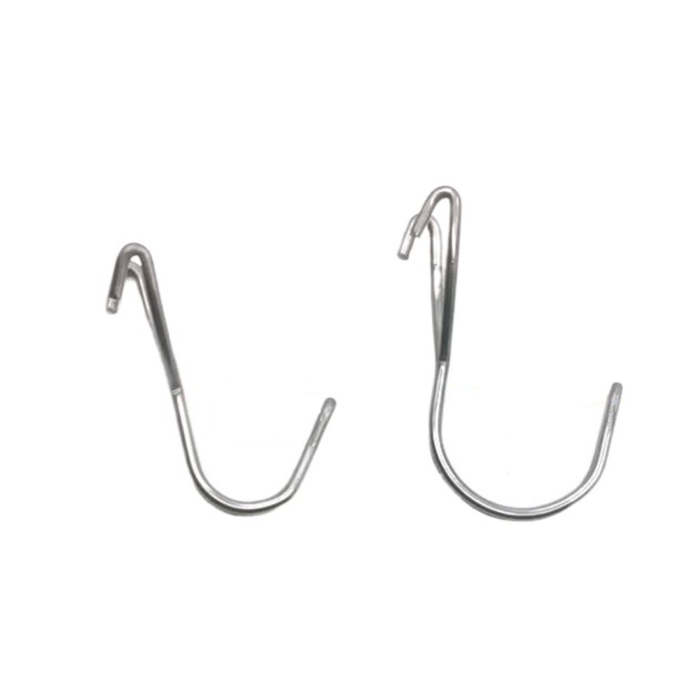 10 Pcs Display Stainless Steel Pegs Wall Mesh Hanging Boards Hole Hooks Peg Board Hook  Supermarket