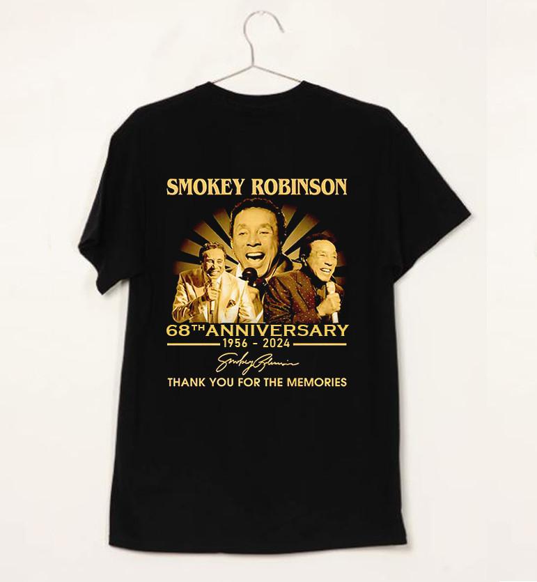 Smokey Robinson 68th anniversary 2024 signature Unisex T-Shirt All Size Unisex T-Shirt XXXXL