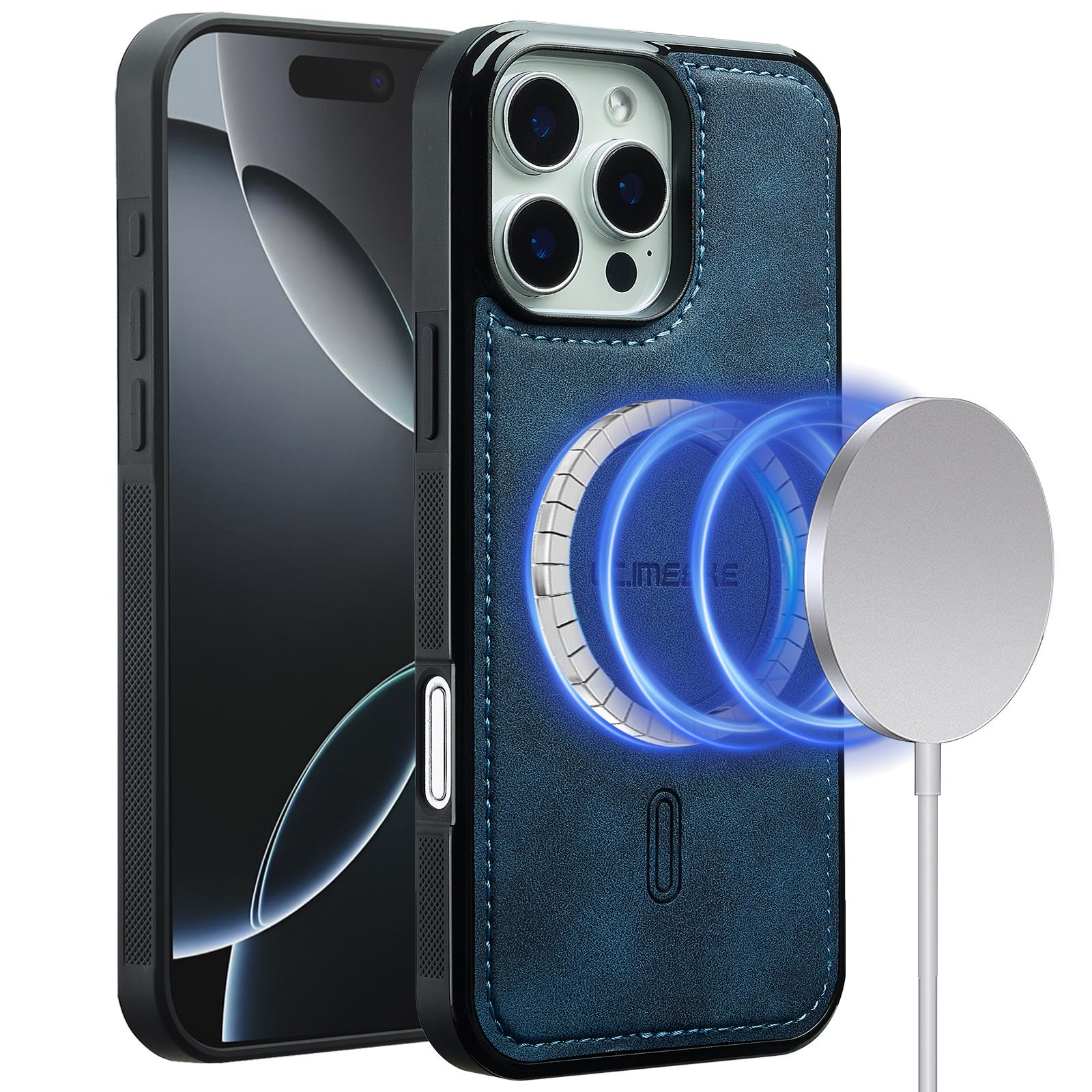 

LC.IMEEKE L6 For iPhone 13 Pro Case PU Leather Coated PC TPU Phone Cover Compatible with MagSafe