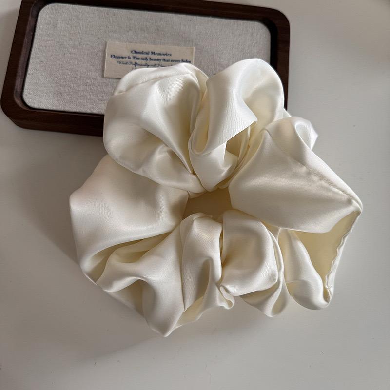 Large Scrunchies Satin Fabric Solid Color Hair Tie Elastic Hair Band Ponytail Holder Elegant Women Hair Accessories
