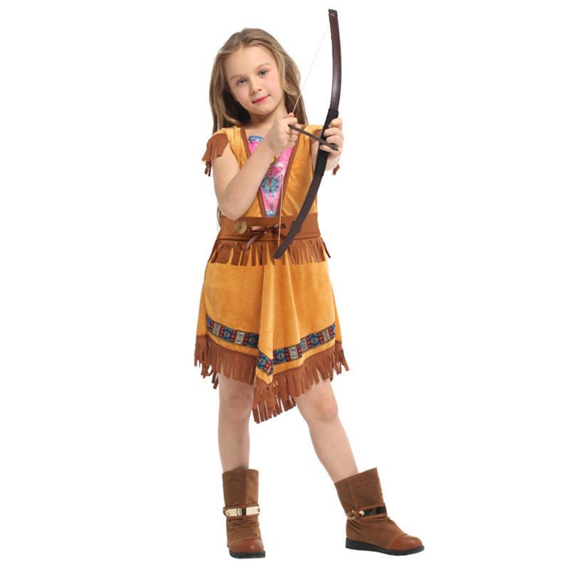 Colorful Polyester Native American Costume For Kids Perfect For Halloween And Cosplay Events