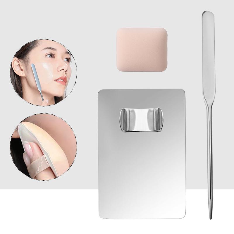 3/4/5/6 PCS Makeup Foundation Brush Lipstick Eye Shadow Mixing Palette Stainless Steel with Spatula Rod Color Stick Beauty Tools