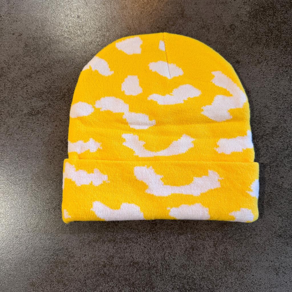 Cloud Print Knit Beanie With Warmth For Winter Outdoor Men Women
