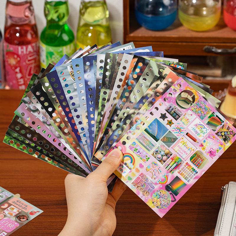 30sheet Cut Coil Sticker Book Time Story Series Ancient Early Wind Material Handmade Cute Sweet DIY Scrapbooking Collage Student