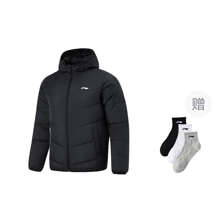 Li Ning Down Jacket Unisex Black AYMU287-3