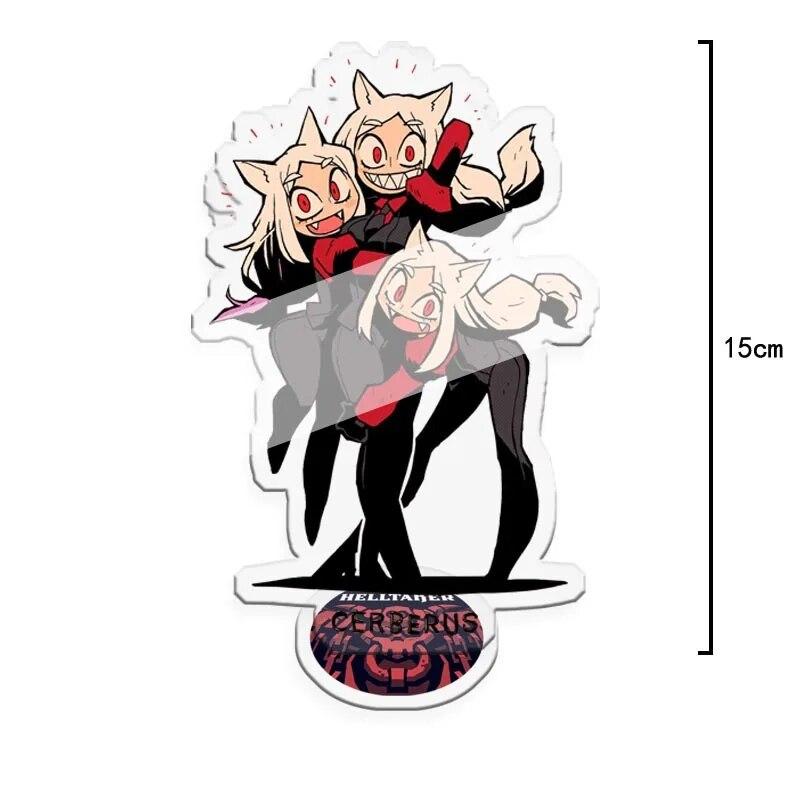 2021 Hot Anime Game Helltaker Standing Card Funny Acrylic Figure Model Desk Decor Stand Sign Fans Collection Prop Halloween Gift