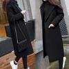 Women's Autumn Winter Loose Casual Woolen Coats Office Lady Korean Version Large Size Trendy Warm Long Windbreaker