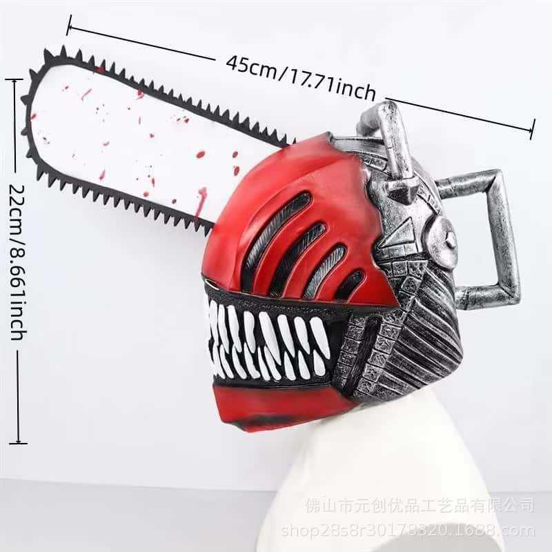 Halloween Horror Ganzgesichts-Latexmaske mit Perücke Texas Chainsaw Massacre Cosplay Kostüm Party Requisiten