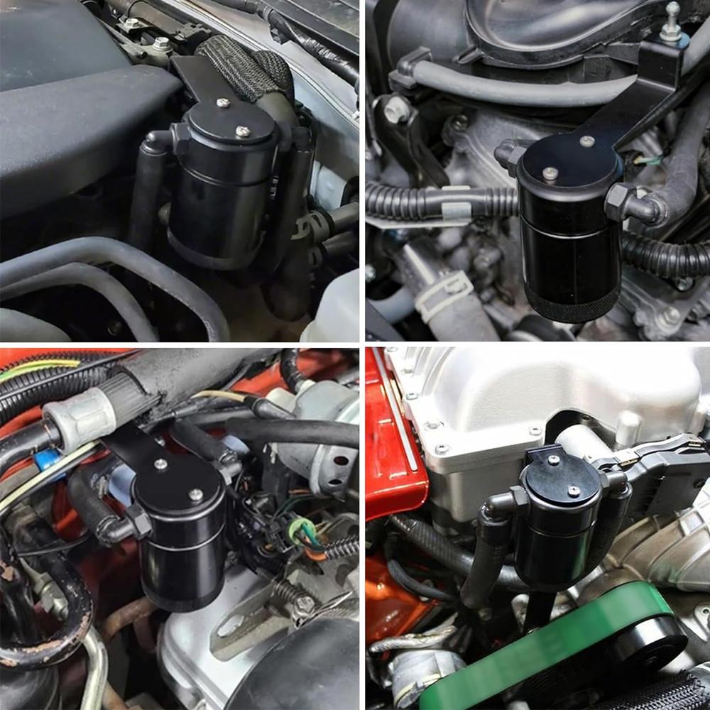 Car Air Oil Separator  Oil Catch Can For 2025-2025 Chevy Suburban/GMC/Tahoe 019-2025 Chevy Silverado 1500/GMC Sierra 1500 Black