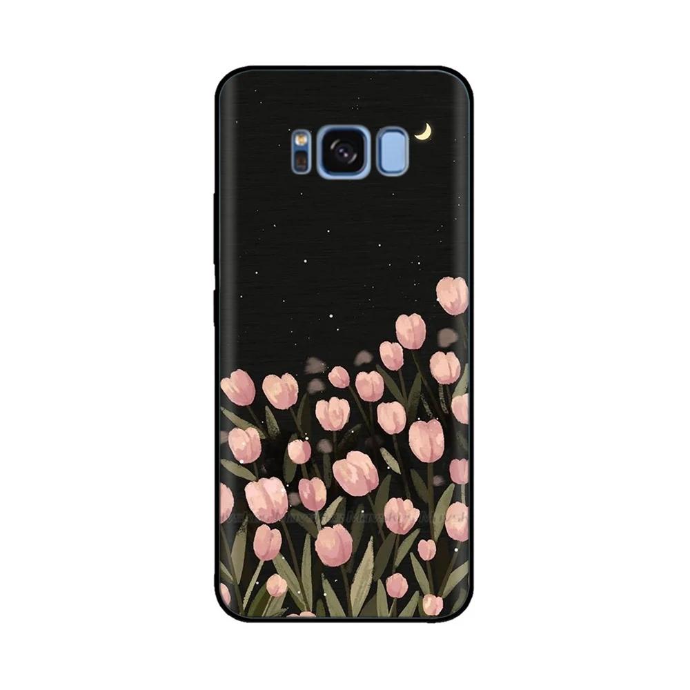 For Samsung Galaxy S8 Plus Phone Case Heart-Butterfly Funda For Samsung S8 S8Plus Cases Liquid Silicone Bumper GalaxyS8 Shells
