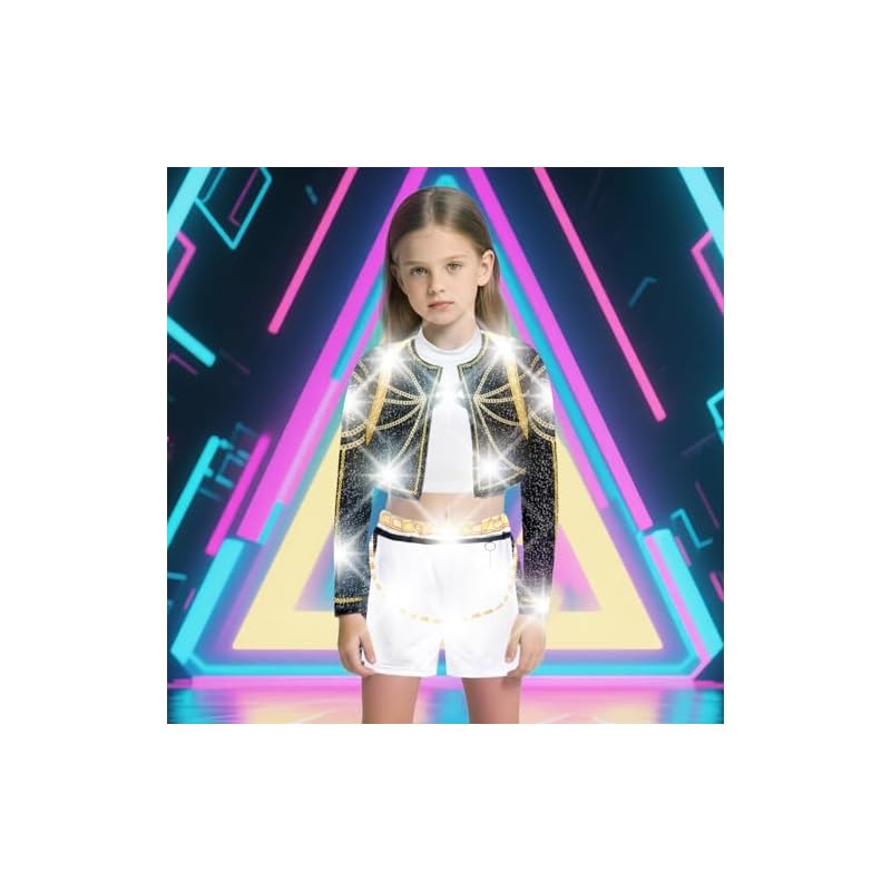 Fansaara KPOP Girls' Devil Anime Movie Hunters Cosplay Costume, Cute Kids' Witch Costume for Parties, Events, Halloween, Christmas, School Festivals,