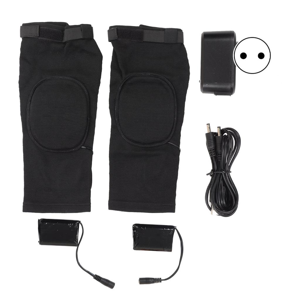 1 Pair Heated Knee Pads Constant Temperature Keep Warm Rechargeable Flexible Heated Knee Brace Wrap