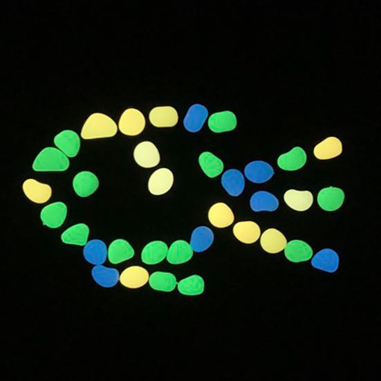 Piedras de Jardín Luminiscentes, Guías Nocturnas de 1 cm de Rocas Luminosas, Piedras Decorativas para Acuario, Piedras Resinosas Brillantes para Paisajismo Exterior y Caminos