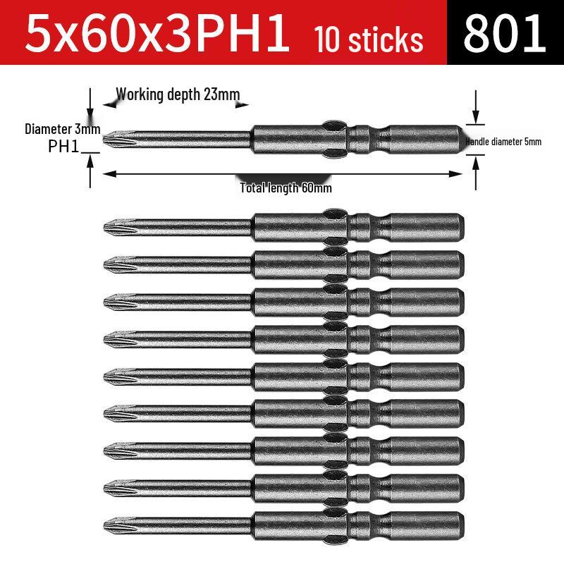 802 & 801 Elektrische Schraubendreherbits, 800 Magnetischer S2-Bit, 6mm Schraubendreherbit, 5 Verlängerte, 4 Bohrer