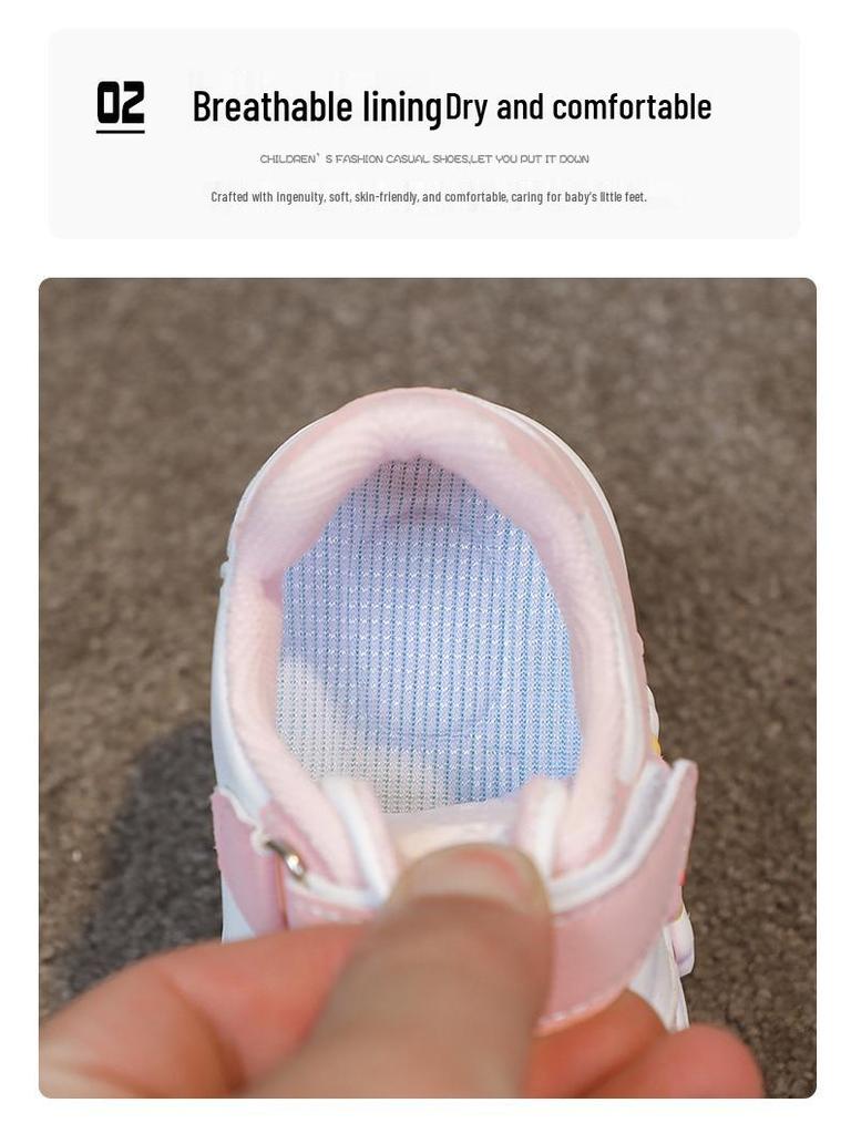 Atmungsaktive Canvas-Laufschuhe mit Cartoon-Motiv für Kleinkinder - Strapazierfähige Low-Top-Sportschuhe für Mädchen & Jungen