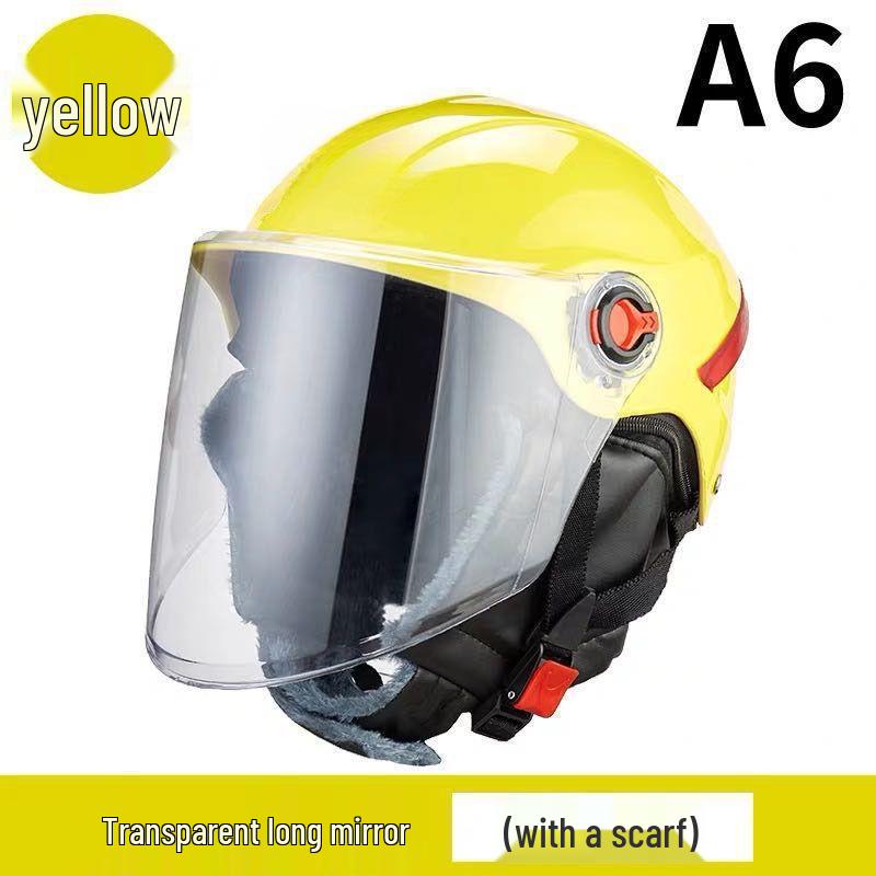 Capacete Elétrico para Veículos de Inverno - Unissex, à Prova de Frio, Quente, Bonito, Design de Segurança com Protetor de Pescoço de Algodão