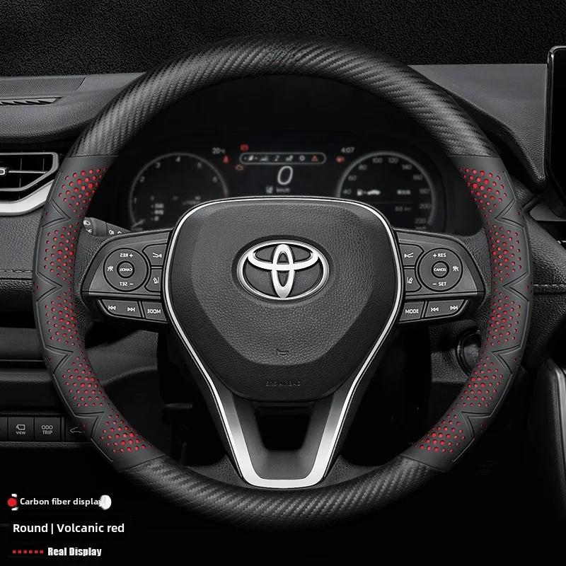 Toyota Rattöverdrag Anti-halk Svettabsorberande Andningsbar Ultratunn Slitstark Fyra Säsonger Specialbil Ratt