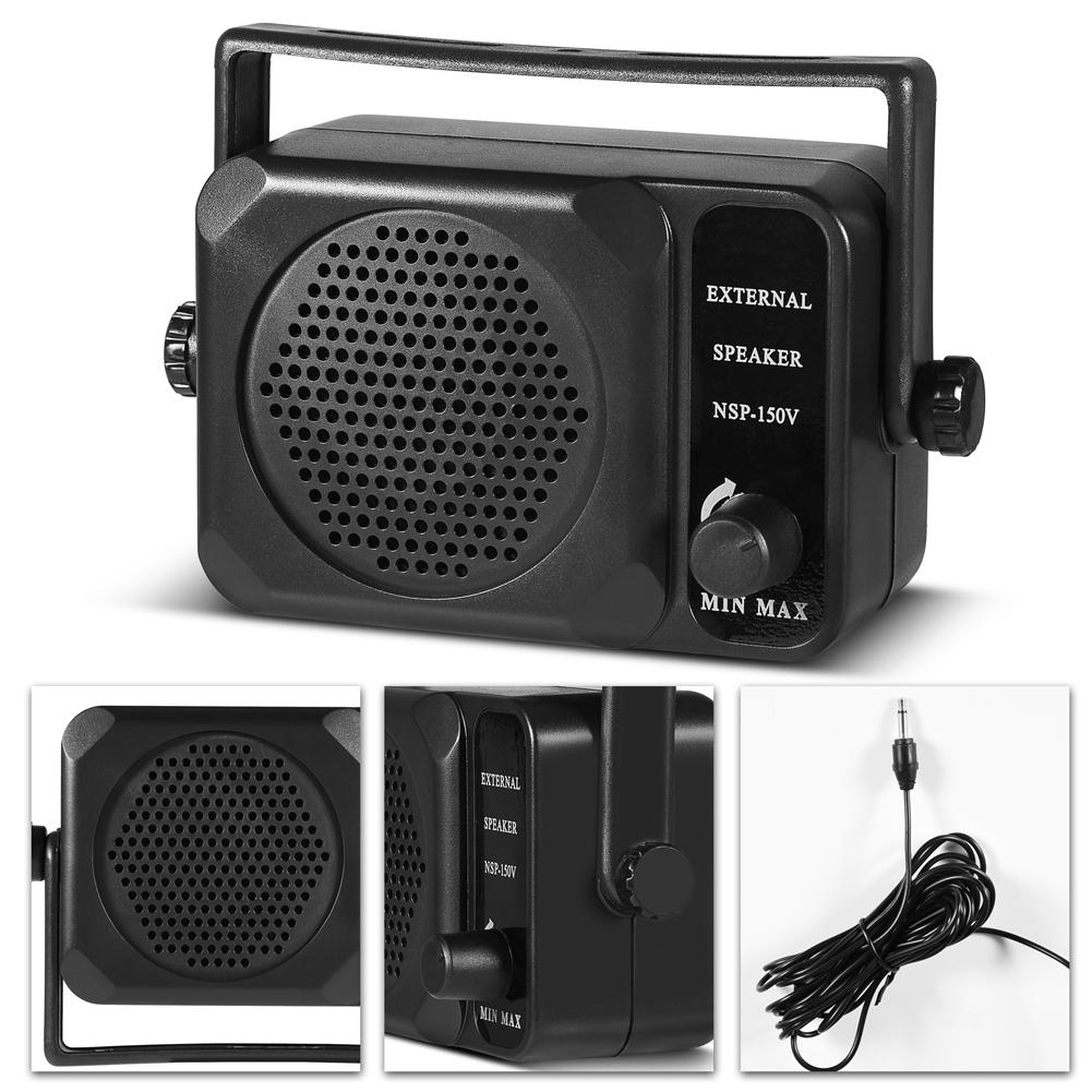 

1 шт. Мини Портативный 3,5 мм Внешний Динамик для Yaesu Icom Автомобильная Двусторонняя Радиостанция Черный