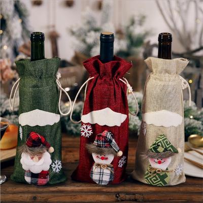 Christmas Home Decor Christmas Wine Bottle Set Wine Champagne Bottle Bag Table Dress Up