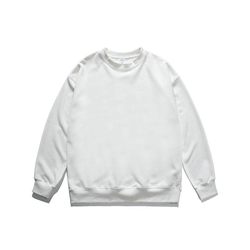 

Men s Solid Color Crew Neck Sweatshirt, Boys 2023 Autumn New Style, Simple Casual Versatile Youth Base Shirt, Trendy White XL