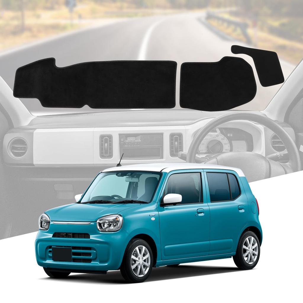 ZUNDUO Dashboard for Suzuki New Alto 2021 Protective Interior Sun UV Flannel Interior Custom 1 Piece Set Mat/Cover HA37S/HA97S (December - Present) -