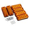 6pcs 8 LED Clearance Side Marker Light Indicator Lamp Truck Trailer Lorry Yellow