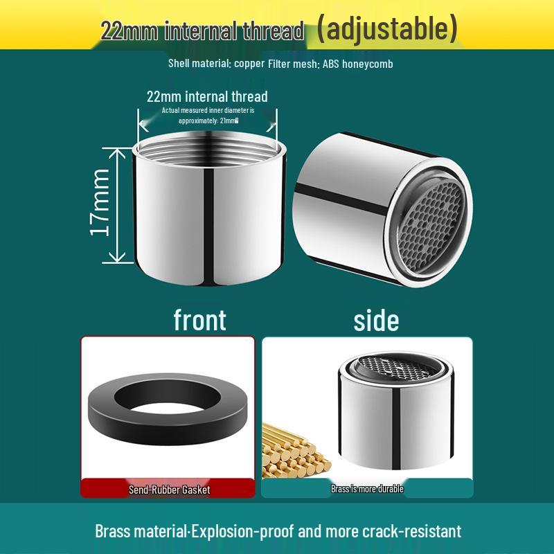 Anti-Splash Faucet Aerator with Filter Screen for Kitchen Sink