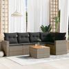 VidaXL Garden Lounge Set 6 Pcs with Grey Cushions Wicker 3224114