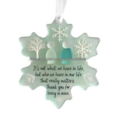 Halloween Acrylic Ghost and Snowflake Car Decoration