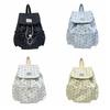 Lightweight Drawstring Backpack College Style Korean Style Nylon Backpack Large Capacity Cloth Students School Bag Travel
