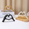 Love Gesture Resin Statues Sculptures Desktop Ornament Sculpture Figurines Simple Art Crafts Office Home Decoration Holiday Gift